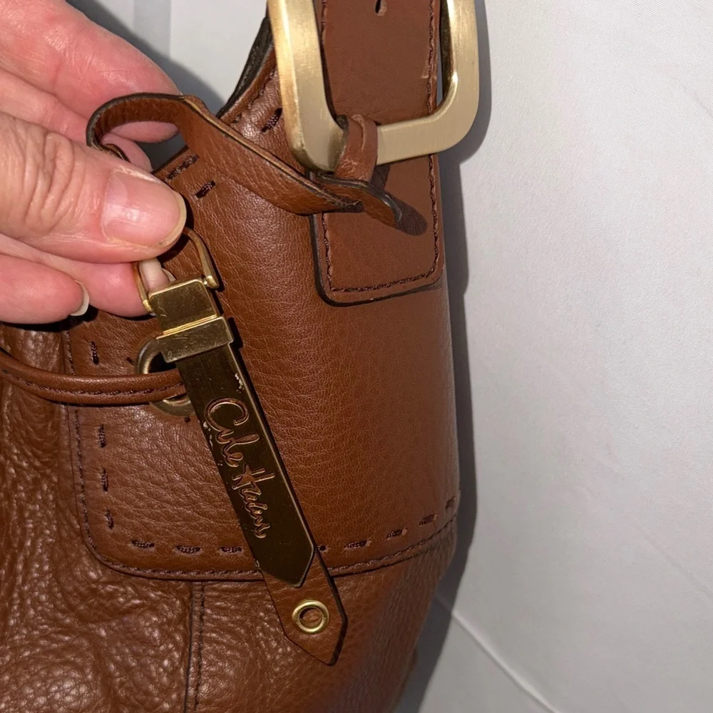 Cole Haan Rich Brown Leather Hobo Bag